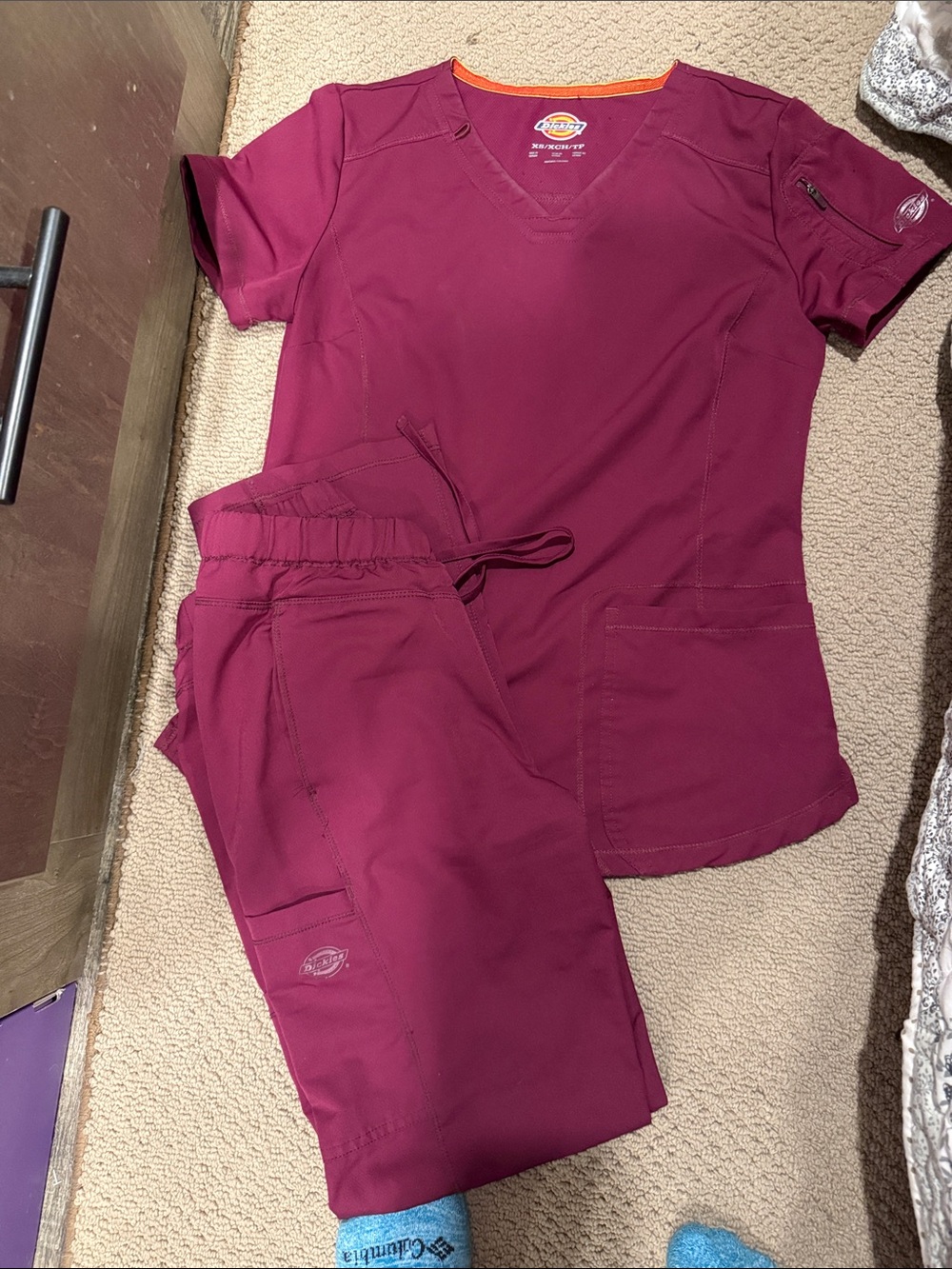 Dickies Women's Scrub Set in Berry Plum